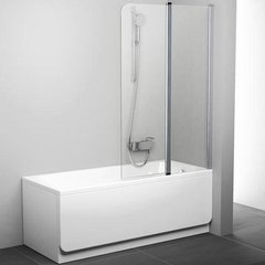 Шторка для ванны Ravak 100 см CVS2-100 L полированный алюминий+transparent (7QLA0C00Z1)