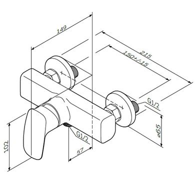 Змішувач для душу AM.PM Spirit 2.1 (F71A20000)