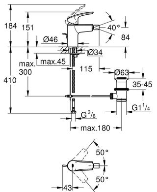 Змішувач для біде Grohe Eurosmart New S-Size (32929003)