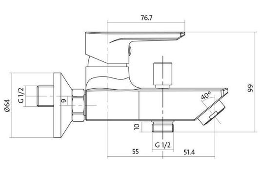 Набір змішувачів для ванни Cersanit VERO (S601-126)