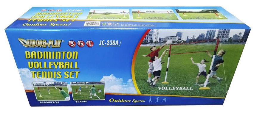 Сітка 3 в 1 Outdoor-Play JC-238A для бадмінтону, волейболу, тенісу