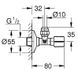 Вентиль угловой Grohe 1/2-3/8 для подключения смесителей (22045000)