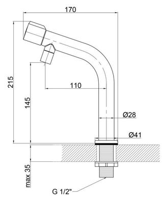 Кран для воды Lidz (NKS) 01 04 003 00 никель (LIDZNKS010400300)