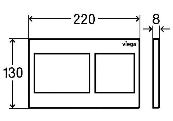 Набір інсталяції 3в1 Viega Prevista Dry 771973 з клавішею змиву Viega PREVISTA 773717 (771973+460440+773717)