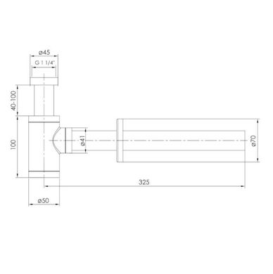 Сифон для раковины IMPRESE BRENTA графитовый хром (ZMK091908600)