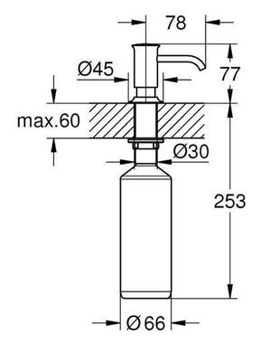 Дозатор мийного засобу Grohe Authentic (40537000)