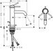 Змішувач для раковини Hansgrohe Tecturis S EcoSmart+ (73310000)