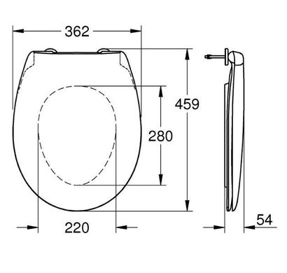 Крышка для унитаза Grohe Bau (39492000)