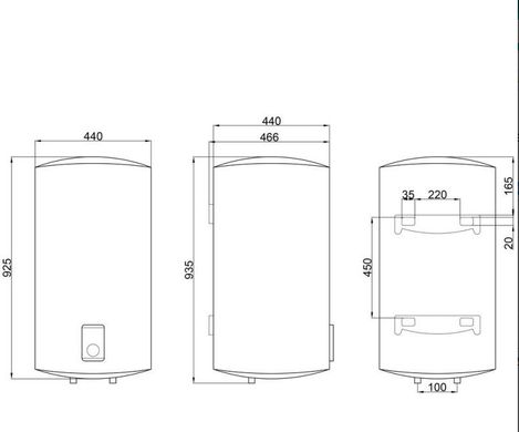 Водонагрівач Thermo Alliance 100 л сухий ТЕН (D100V20J3DK)