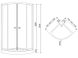 Душова кабіна з дрібним піддоном RJ TULIP 100x100 см сатин (100RZ081)