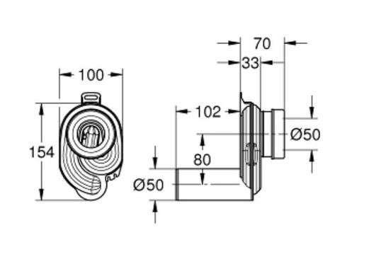 Сифон для пісуара Grohe Bau Ceramic (39732000)