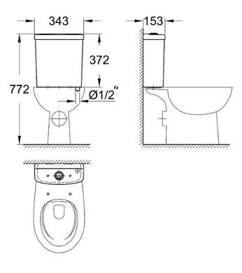 Бачок для унітаза Grohe Bau (39436000)