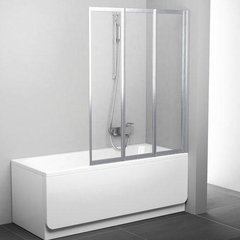 Шторка для ванны Ravak 115 см VS3 115 белый+transparent (795S0100Z1)