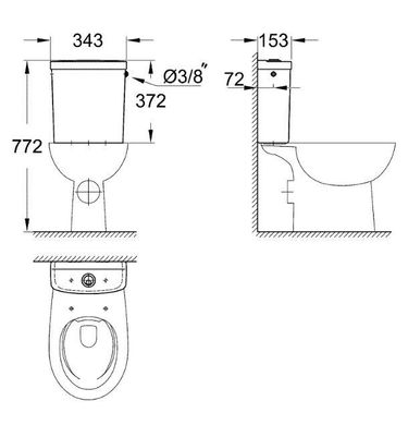 Бачок для унітаза Grohe Bau (39437000)