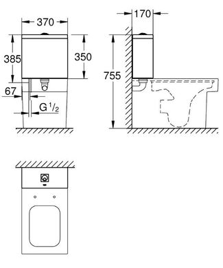 Бачок для унітаза Grohe Cube (39490000)