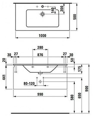 Тумба с раковиной Laufen PRO S 100 см (H8609654751041)