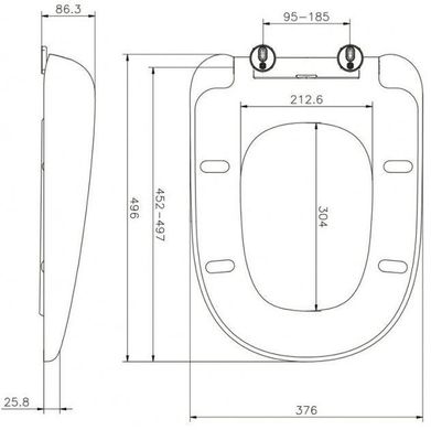 Кришка для унітаза AM.PM Sensation Soft-Close (C307851WH)