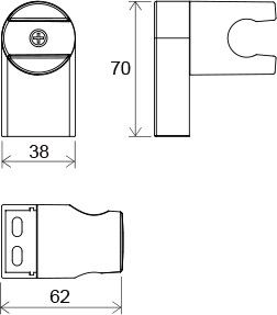 Держатель ручного душа Ravak Chrome 611.00 (X07P011)