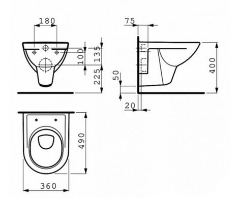 Кришка для унітаза Laufen Pro 49 см Soft-Close (H8919513000031)