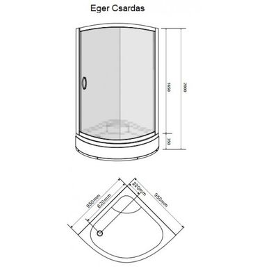 Душевой поддон Eger Csardas 95х95 см (599-512/2)