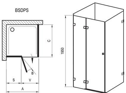 Душова кабіна Ravak Brilliant 90 см BSDPS-90/90 L хром+transparent (0UL77A00Z1)