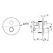 Термостат для ванни прихованого монтажу Imprese Centrum (VRB-15400Z)